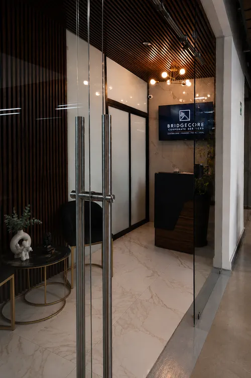 Recepción de las oficinas de Bridgecore